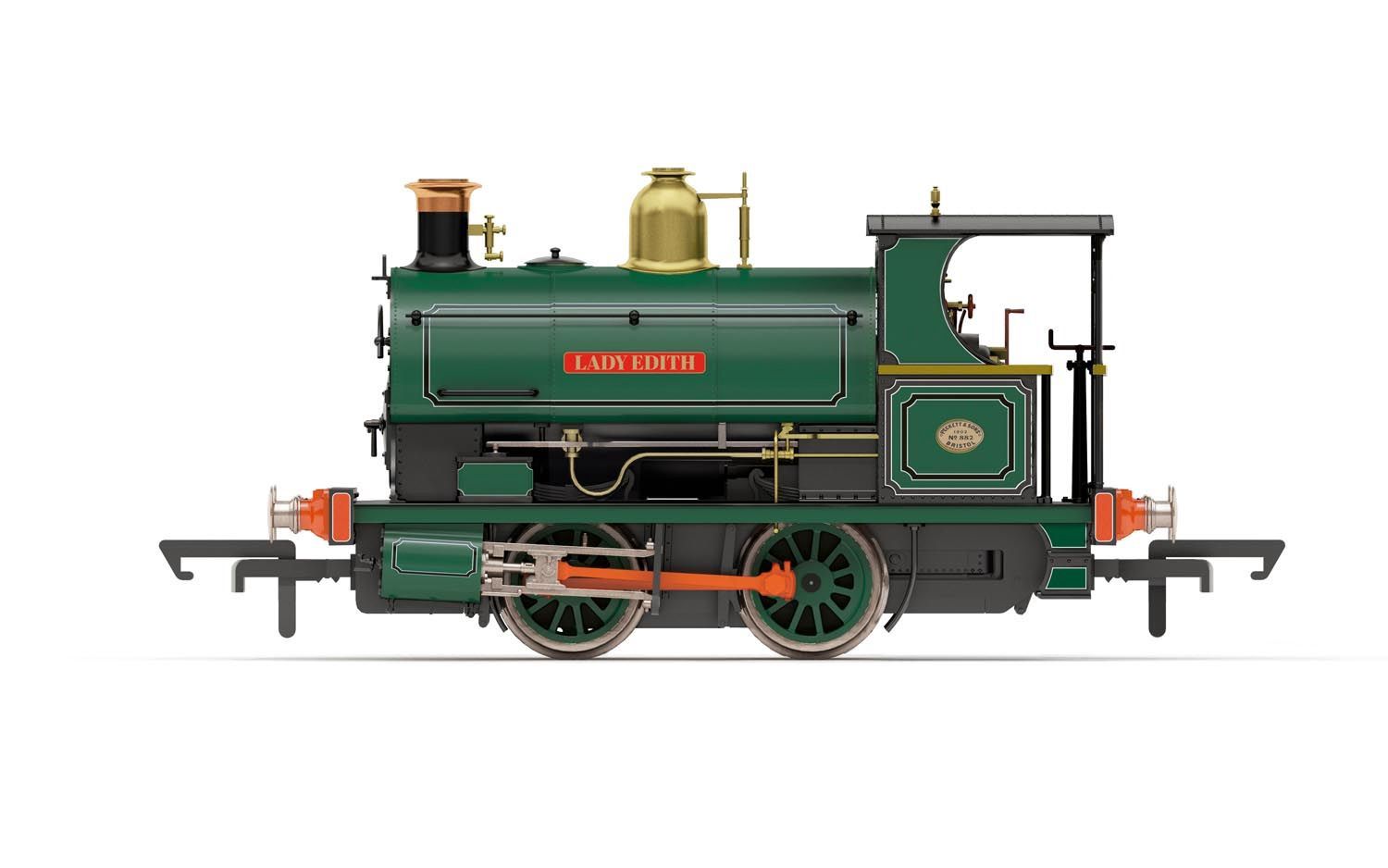 Hornby R3761 PO, Earl of Dudley&#39;s Round Oak Works, Peckett W4 Class (Open Back Cab), 0-4-0ST, &#39;Lady Edith&#39; - Era 2 [25% Off!*]