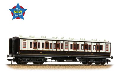 Bachmann Branchline 39-860 LNWR 50ft Arc Roof Tri-Composite Corridor LNWR Dark Claret &amp; White