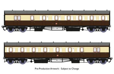 Rapido Dia E140 B Set, GWR Post-War Lined Livery [946010]