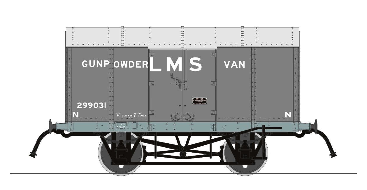 Rapido Gunpowder Van LMS No.299031 (RCH Pattern) [902007]