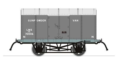 Rapido Gunpowder Van LMS No.701016 (RCH Pattern) [902006]