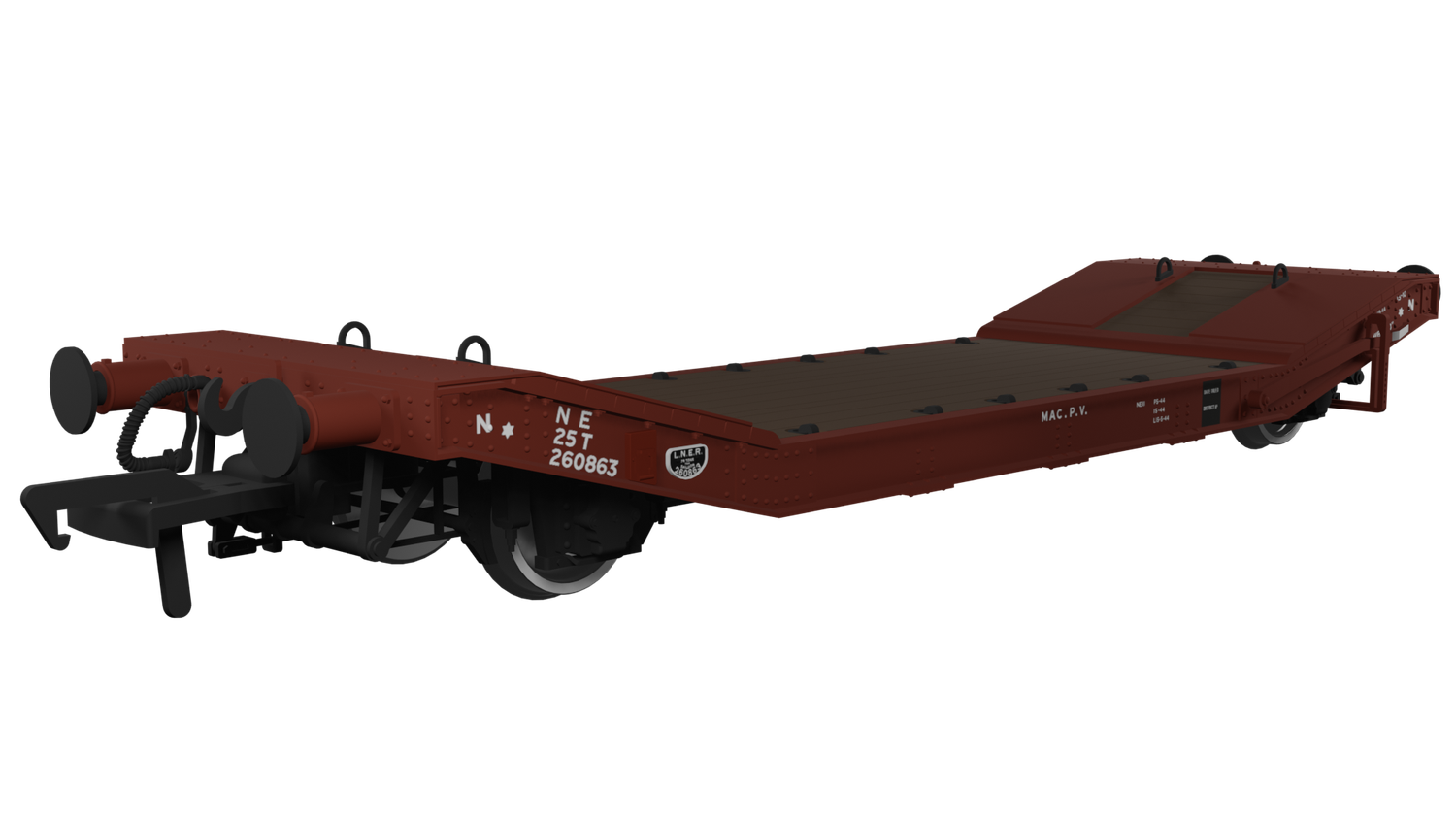 Rapido LOWMAC &#39;MAC PV&#39; No.260863 - LNER Red Oxide [929001]