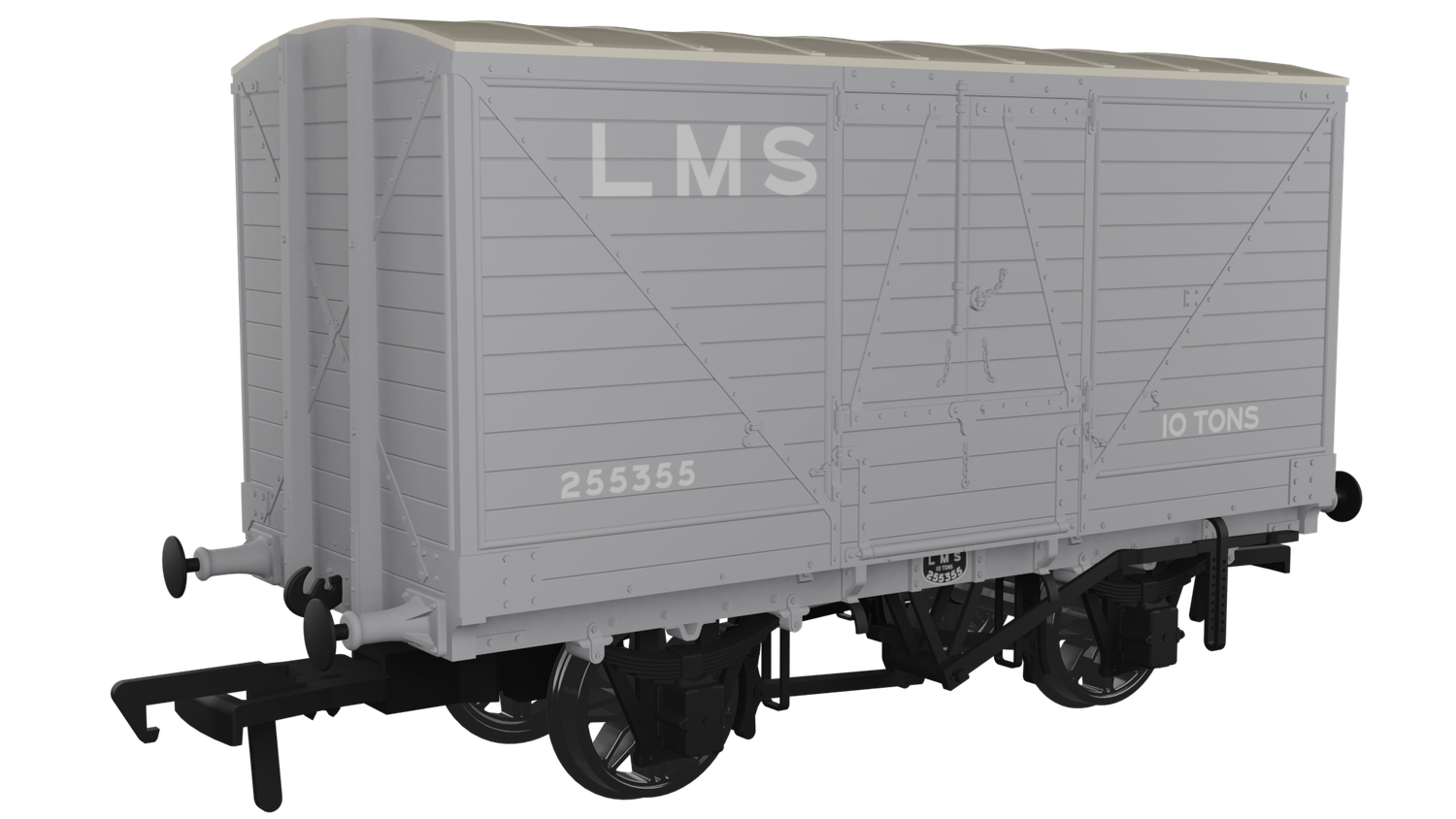 Rapido Dia.88 10T Van, No.255355, LMS Grey (pre-1936) [945004]