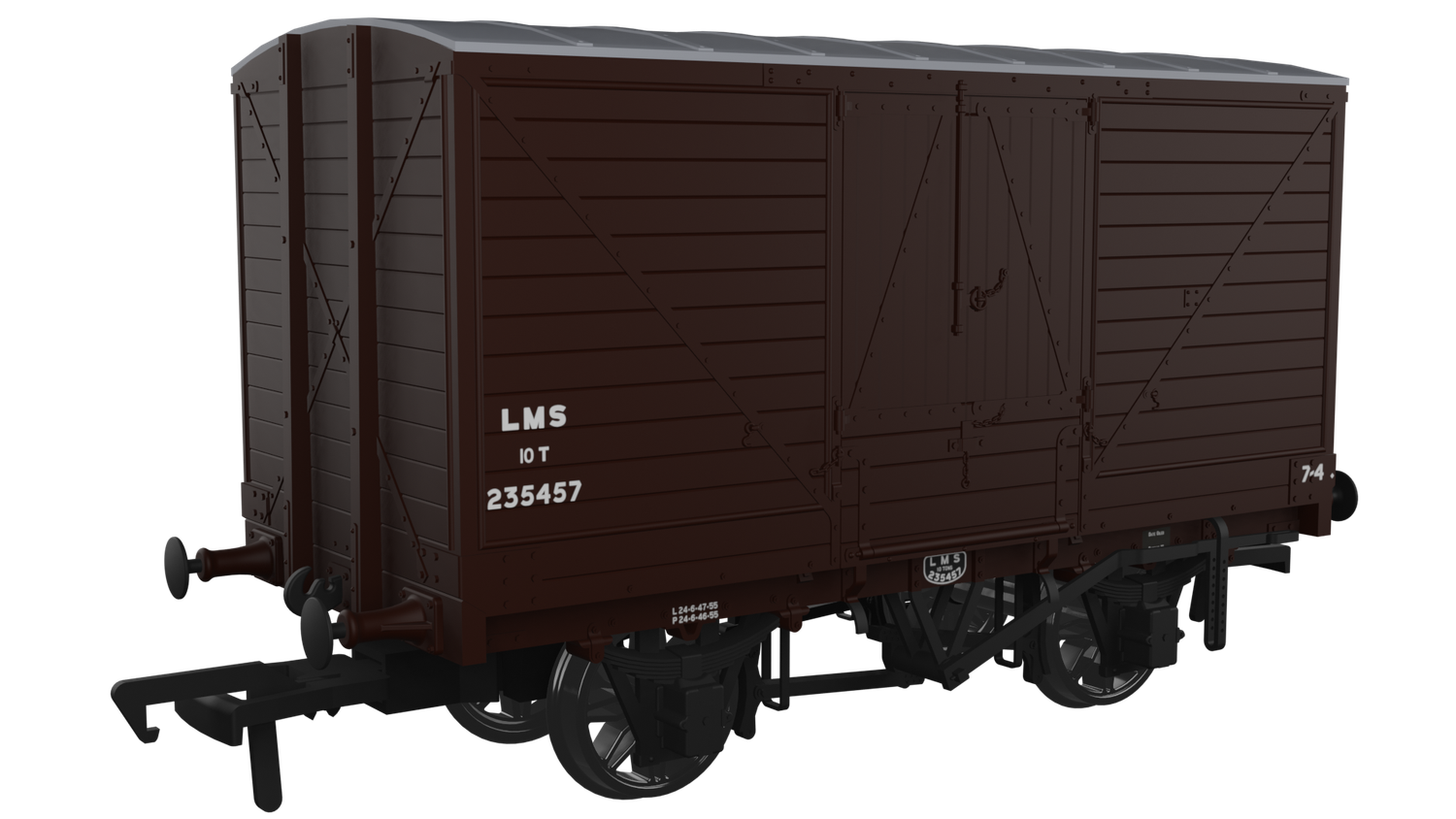 Rapido Dia.88 10T Van, No.235457, LMS Bauxite (post-1936) [945007]