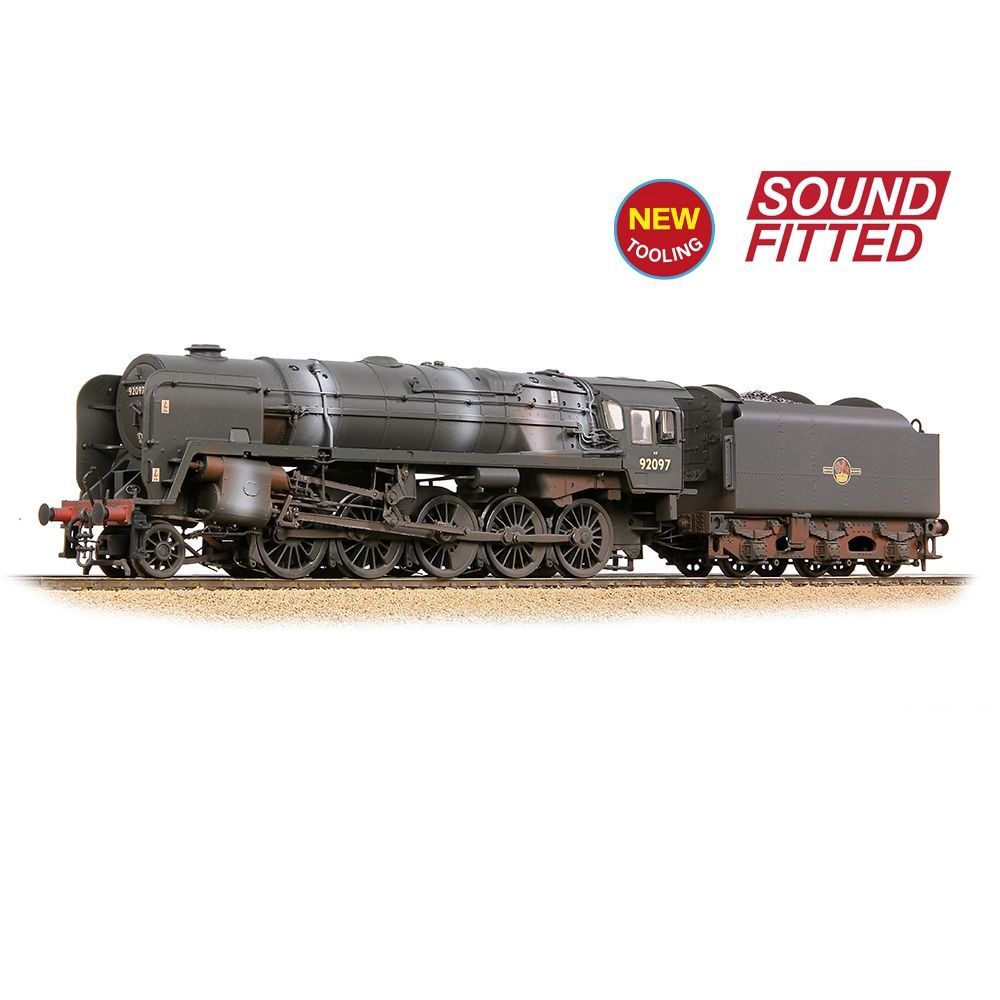 Bachmann Branchline BR Standard Class 9F with BR1B Tender (Tyne Dock) 92097 BR Black (Late Crest) [Weathered], DCC SOUND FITTED [32-862ASF]