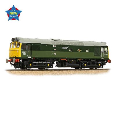 Bachmann Branchline Class 25/3 D7672 &#39;Tamworth Castle&#39; BR Two-Tone Green (Full Yellow Ends) [32-334]