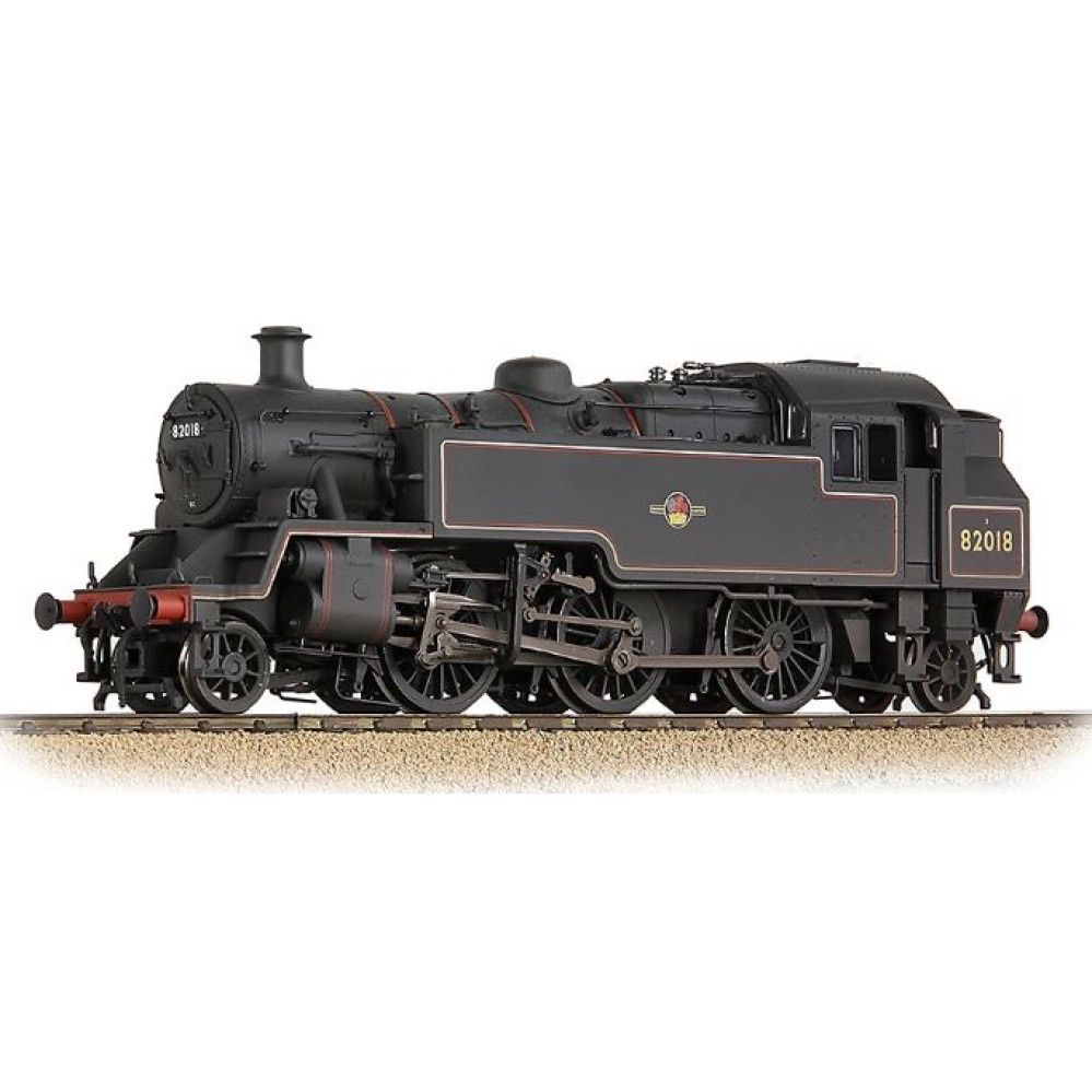Bachmann Branchline BR Standard Class 3MT Tank 82018 BR Lined Black (Late Crest) [Weathered] [31-982]