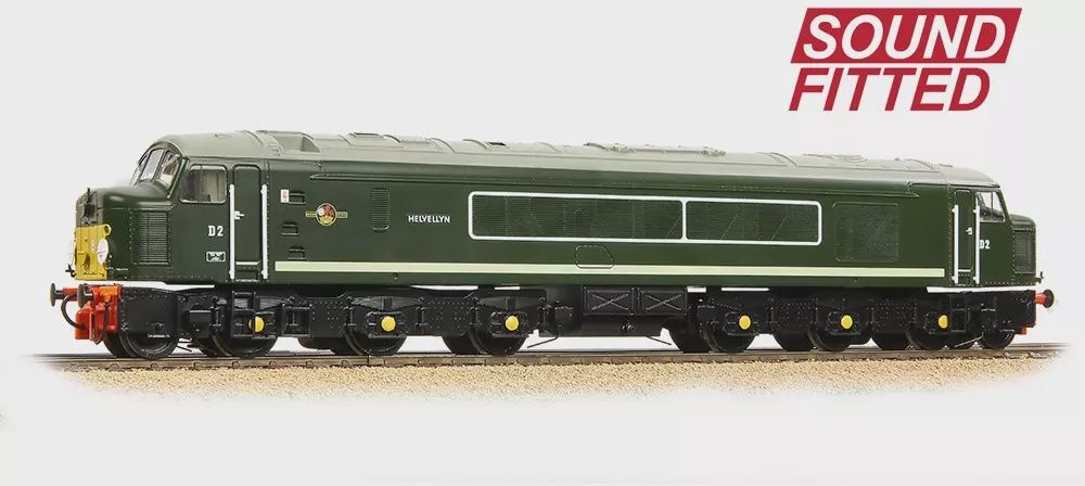 Bachmann Branchline Class 44 Disc Headcode D2 &#39;Helvellyn&#39; BR Green (Small Yellow Panels), DCC SOUND FITTED [32-653SF]