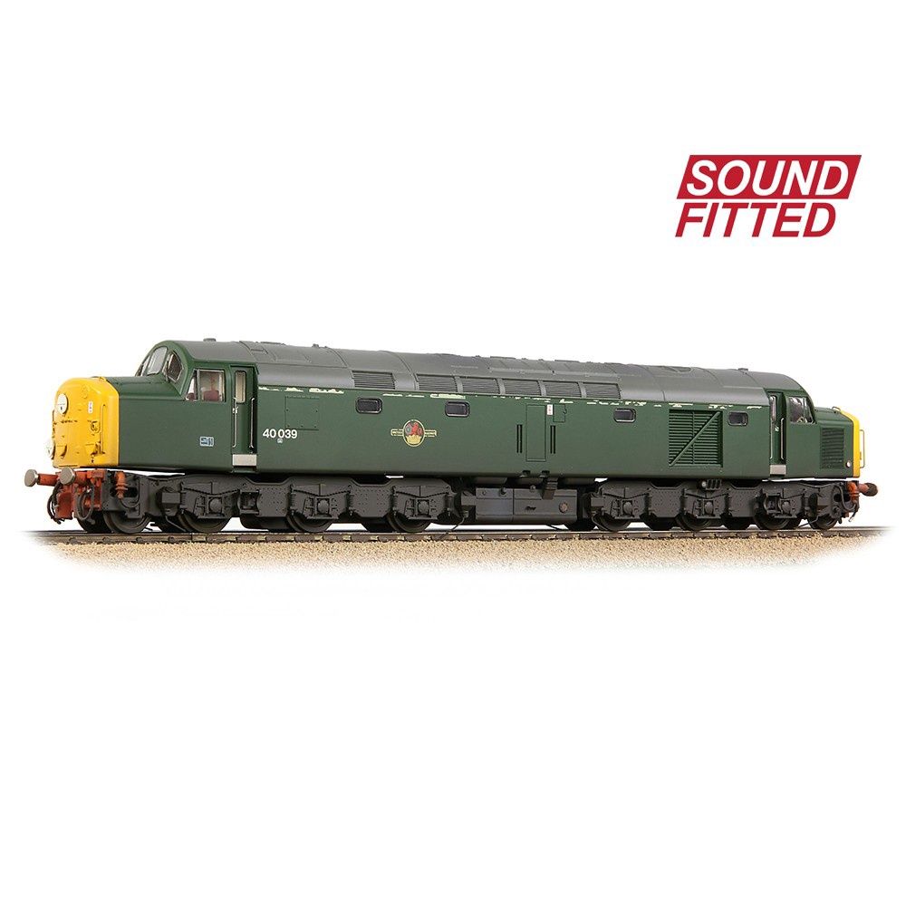 Bachmann Branchline Class 40 Disc Headcode 40039 BR Green (Full Yellow Ends) [Weathered], DCC SOUND FITTED [32-492SF]