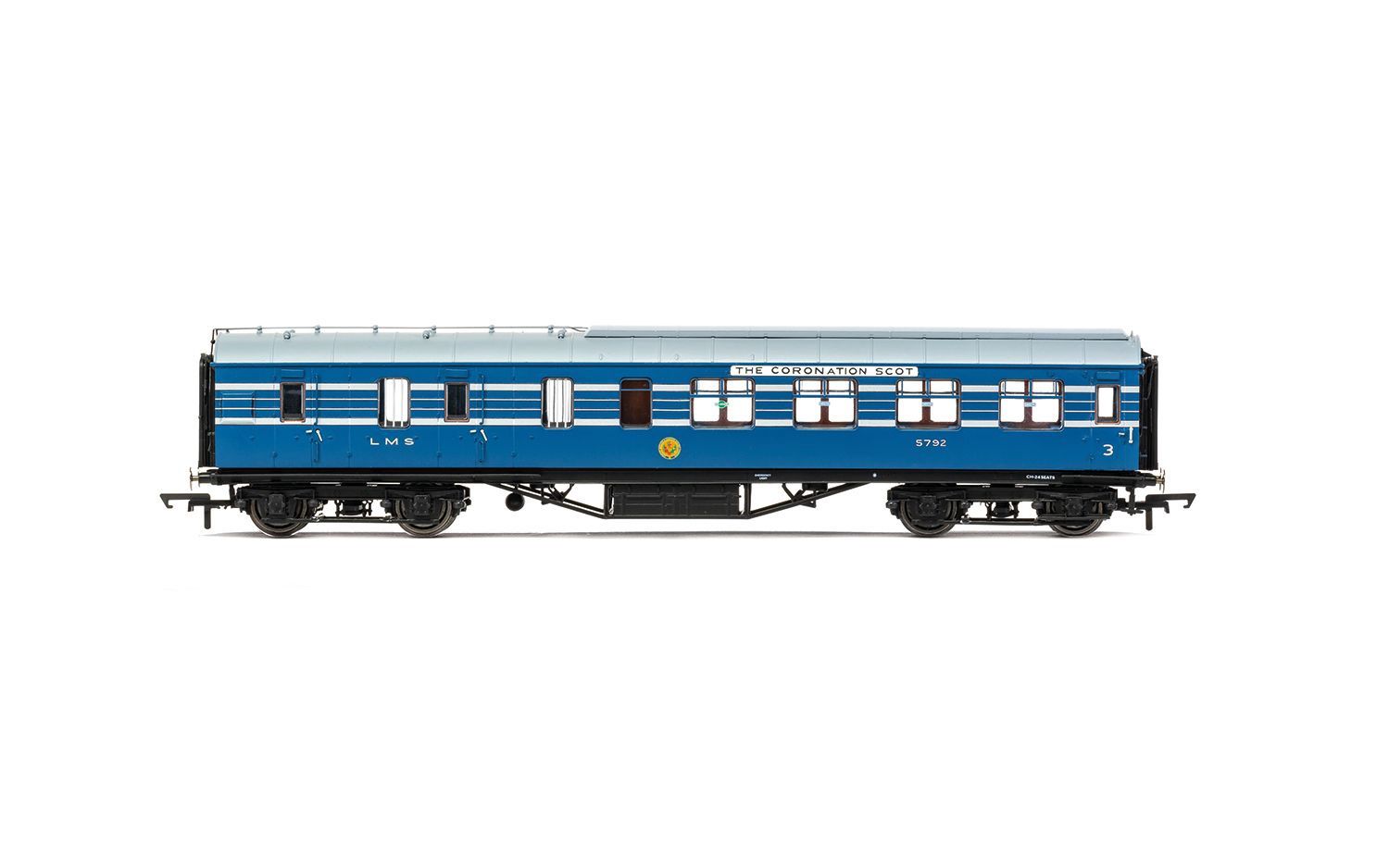 Hornby R40051 LMS, Stanier D1905 Coronation Scot 57&#39; BTK, 5792- Era 3 [25% Off!*]