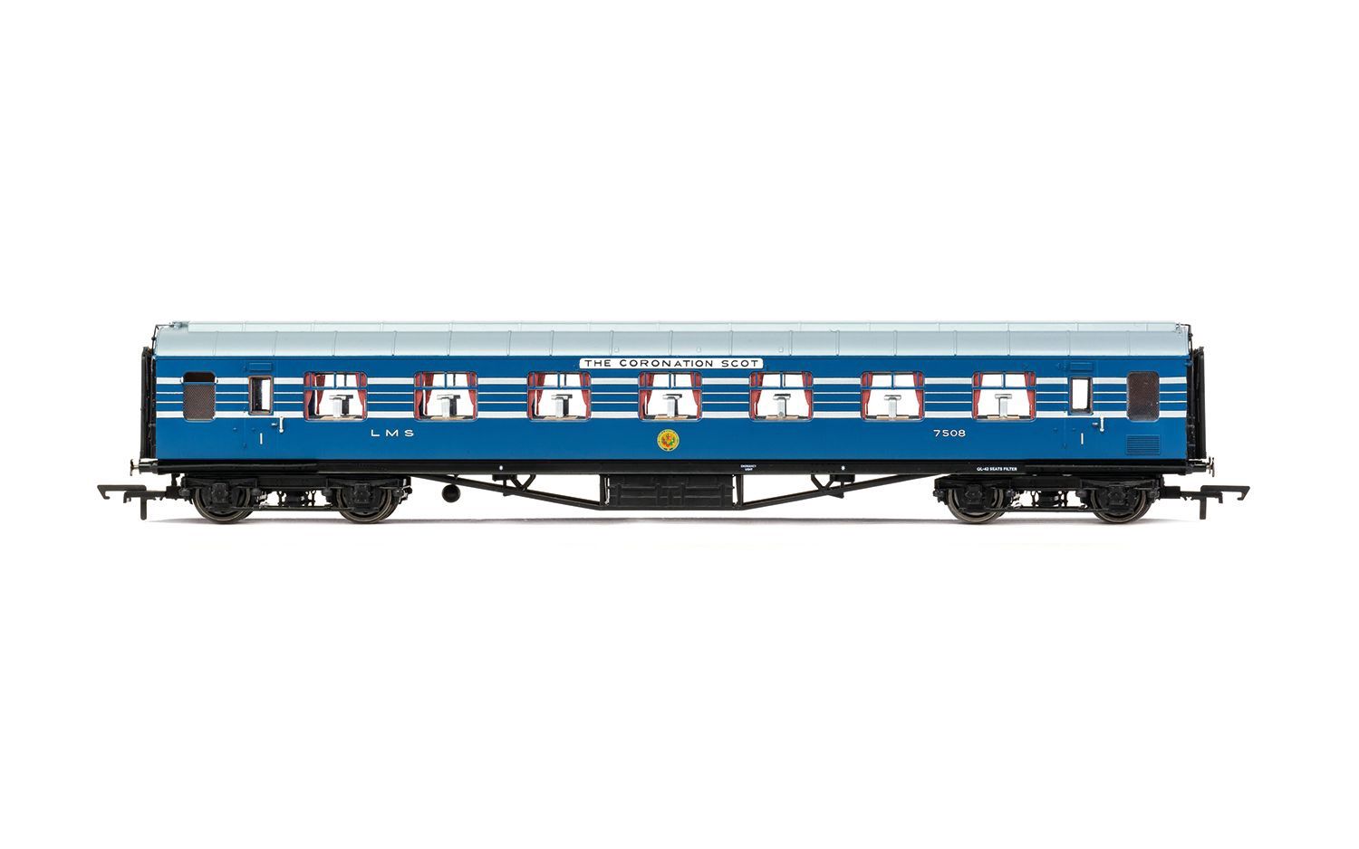 Hornby R40055 LMS, Stanier D1902 Coronation Scot 65&#39; RFO, 7508- Era 3 [25% Off!*]