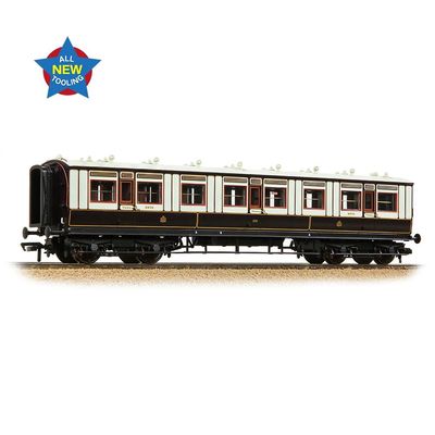 Bachmann Branchline 39-870A LNWR 50ft Arc Roof Third Corridor LNWR Dark Claret &amp; White