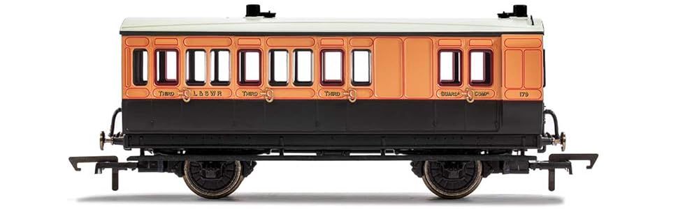 Hornby R40063 LSWR Brake 3rd Class 4 wheel coach. Oil lamps + step boards 179 [25% Off!*]