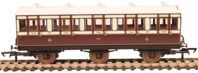 Hornby R40120A LNWR, 6 Wheel Coach, 3rd Class, Fitted Lights, 4671 - Era 2 [25% Off!*]