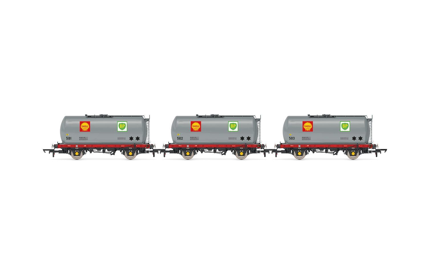 Hornby R60260 Shell-Mex, TTA Tank Wagon Triple Pack - Era 8 [25% Off!*]