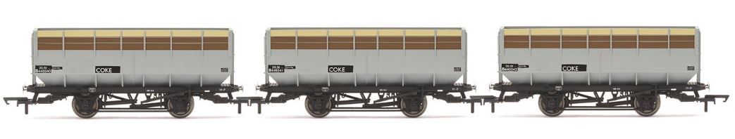 Hornby R60255 BR 20T Coke Hopper Wagon Triple Pack [25% Off!*]