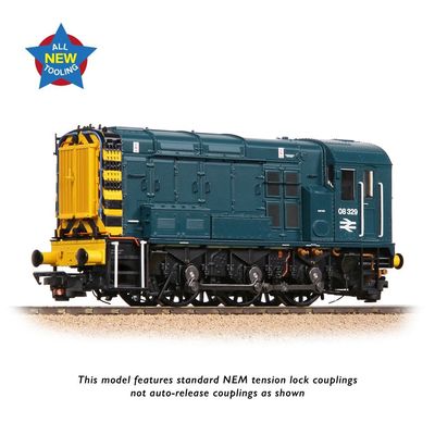 Bachmann Branchline Class 08 08329 BR Blue (Wasp Stripes) [35-925]
