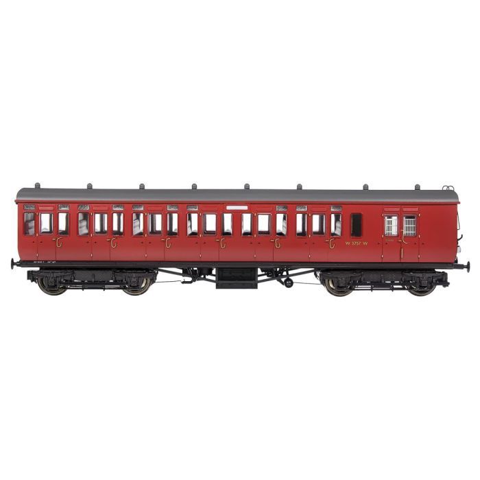 Dapol GWR Toplight Mainline City BR Maroon 2nd Brake 3757 S6 [4P-020-501]