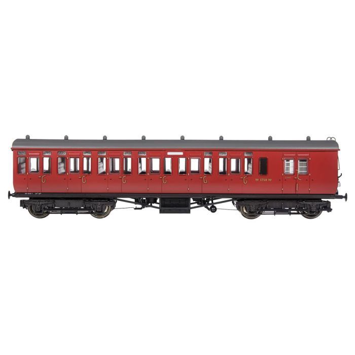 Dapol GWR Toplight Mainline City BR Maroon 2nd Brake 3758 S6 [4P-020-502]