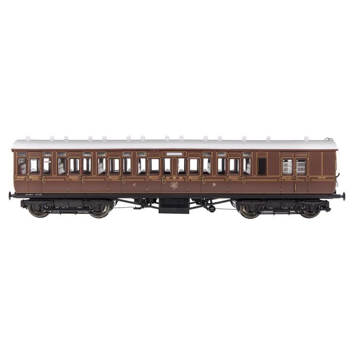 Dapol GWR Toplight Mainline City Lined Crimson 3rd Brake 3747 S1 [4P-020-001]