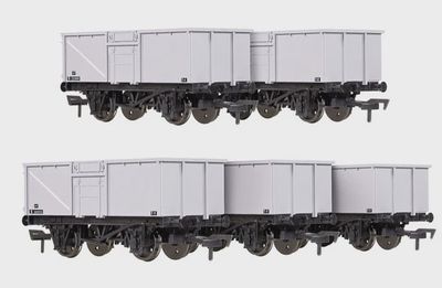Dapol 16t Steel Mineral Wagon Set (5) BR Grey [4F-030-106]