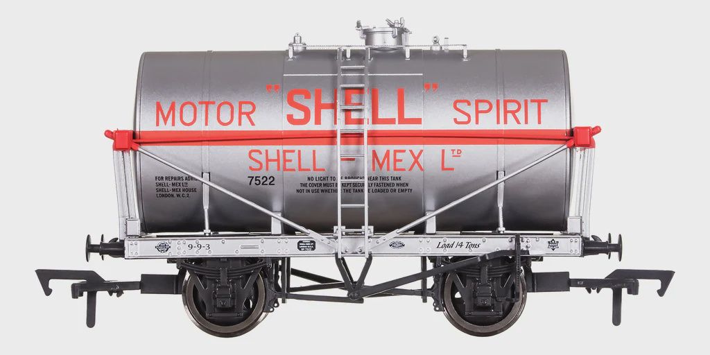 Dapol 14t Class A Tank Wagon Shell Motor Spirit Silver 7522 [4F-058-004]