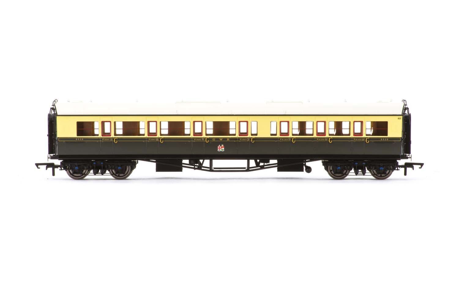 Hornby R4682A GWR, Collett &#39;Bow Ended&#39; Corridor Composite (L/H), 6528 - Era 3 [25% Off!*]