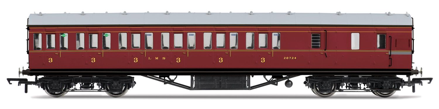 Hornby R4677A LMS Non-Corridor 57ft Third Class Brake Coach [25% Off!*]