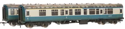 Bachmann Branchline BR Mk1 SK Coach Twin Pack Works Test Train Blue &amp; Grey (Weathered) [39-001]