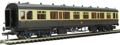 Bachmann Branchline GWR 60ft Collett Coach Third Corridor GWR Chocolate &amp; Cream [34-051A]