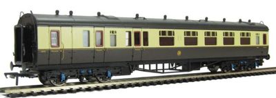 Bachmann Branchline GWR 60ft Collett Coach 1st/3rd Composite GWR Chocolate &amp; Cream [34-077]