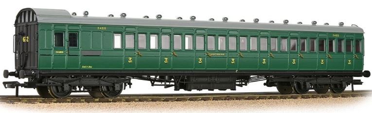 Bachmann Branchline SE&amp;CR 60ft Birdcage Brake 3rd Southern Railway Malachite Green [39-623]