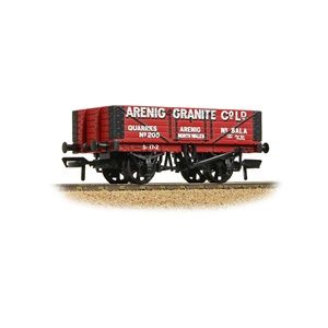 Bachmann Branchline 5-Plank Wagon Steel Floor &#39;Arenig Granite Co. Ltd.&#39; Red [37-026B]