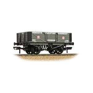Bachmann Branchline 5-Plank Wagon Steel Floor &#39;Penderyn Limestone Quarries Co.&#39; Grey [37-027B]