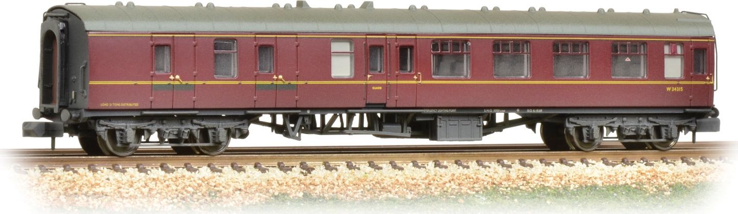 Graham Farish BR Mk1 BSK Brake 2nd Corridor BR Maroon (weathered) [374-187C]