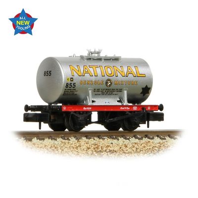 Graham Farish 14T Anchor-Mounted Tank Wagon &#39;National Benzole&#39; Silver [378-002]