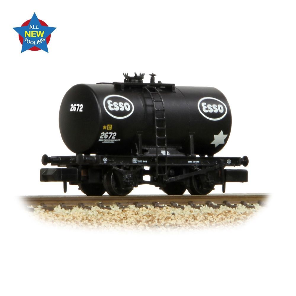 Graham Farish 20T Anchor-Mounted Tank Wagon &#39;Esso&#39; Black [378-005]