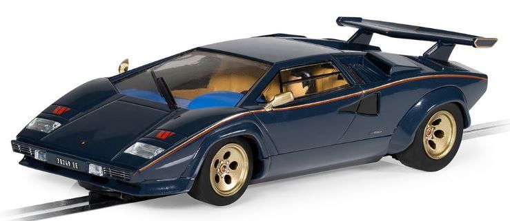 Scalextric C4411 Lamborghini Countach - Blue + Gold