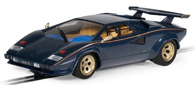 Scalextric C4411 Lamborghini Countach - Blue + Gold