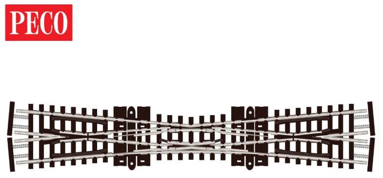 Peco SLE380F N Gauge Streamline Code 55 Single Slip (10-degree angle)