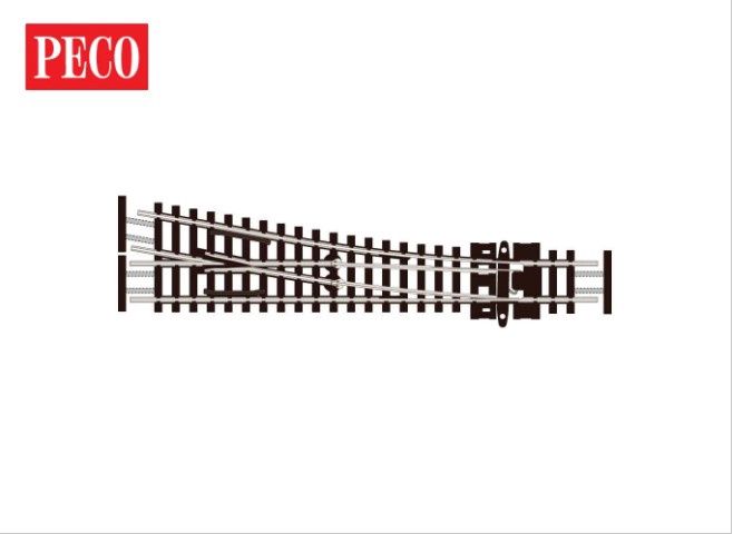 Peco SLE391F N Gauge Streamline Code 55 Small Radius R/H Electrofrog Turnout