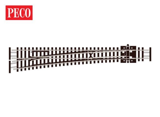 Peco SLE389F N Gauge Streamline Code 55 Large Radius L/H Electrofrog Turnout