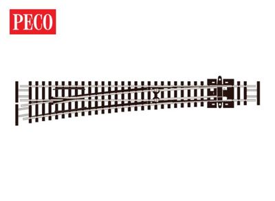 Peco SLE389F N Gauge Streamline Code 55 Large Radius L/H Electrofrog Turnout