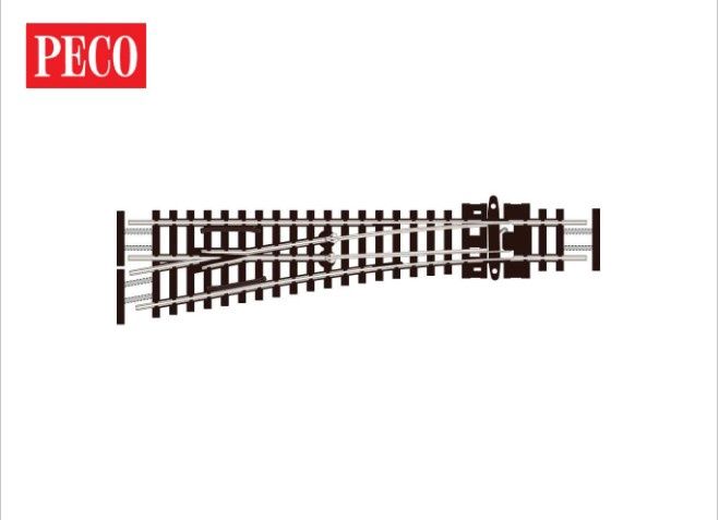 Peco SLE392F N Gauge Streamline Code 55 Small Radius L/H Electrofrog Turnout