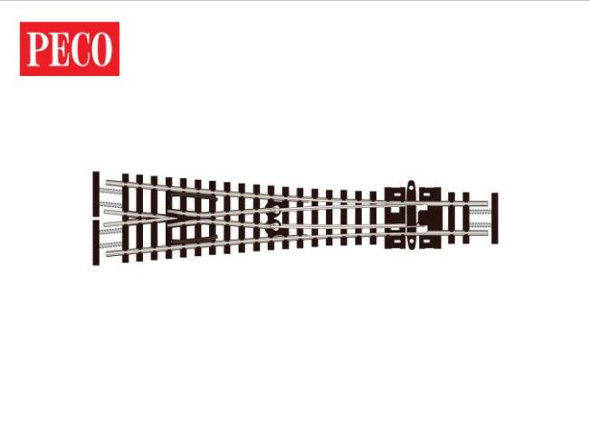 Peco SLE397F N Gauge Streamline Code 55 Y Medium Radius Electrofrog Turnout