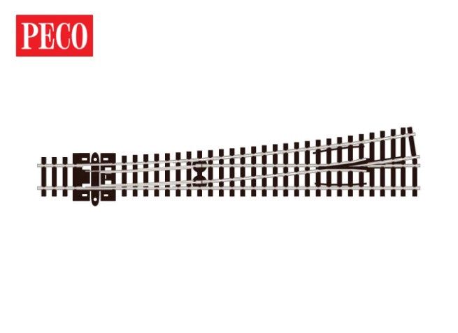 Peco SLE389 N Gauge Streamline Code 80 Large Radius L/H Electrofrog Turnout