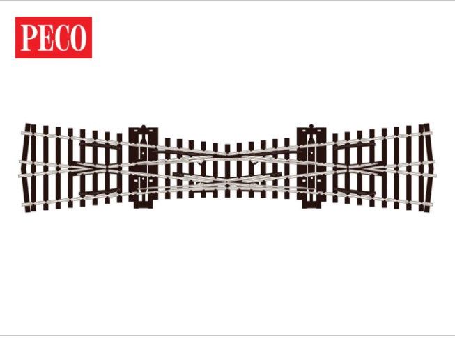 Peco SL180 OO/HO Gauge Streamline Code 75 Single slip (12-degree angle)