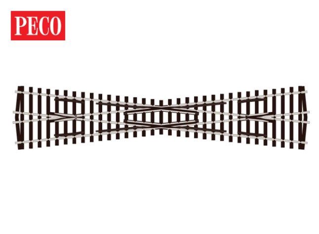 Peco SL194 OO/HO Gauge Streamline Code 75 Long Crossing (12-degree angle)
