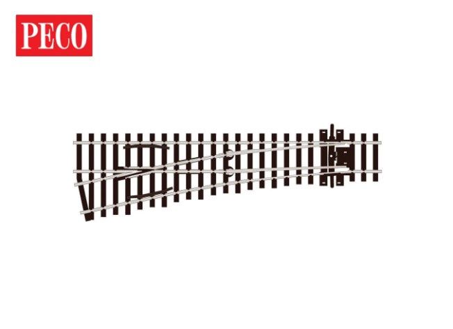 Peco SLE192 OO/HO Gauge Streamline Code 75 Small Radius L/H Electrofrog Turnout