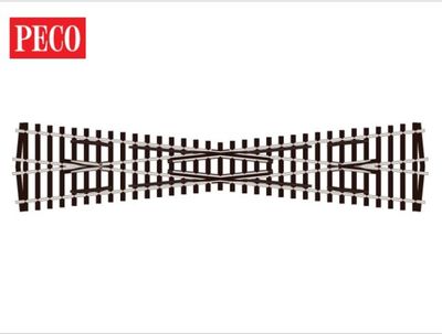 Peco SLE194 OO/HO Gauge Streamline Code 75 Long Crossing (12-degree angle)